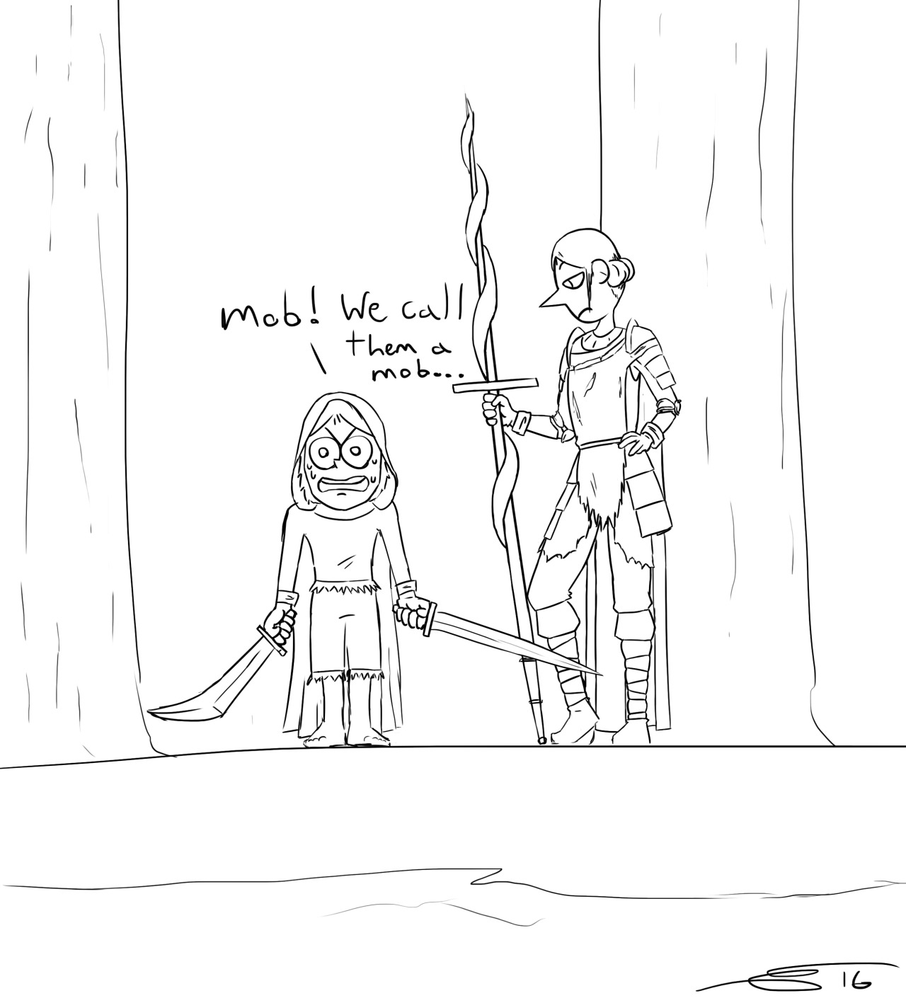 freelancer960:  A little SU X dark souls comic I might add colour at a later date,