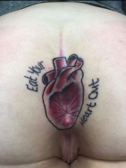 whorespain:  Now there’s a creative ass tattoo.