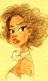 yamino:  ablogorsomething:  Concept art for princess Tiana.  I loved her concept art so much, especially with her hair down.