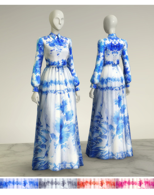 Bluelish Gown III & IV (4 color / 30 color)-무단수정 / 2차배포 절대 금지 DO NOT UPLOAD TO ANOTHER SITEDO NO