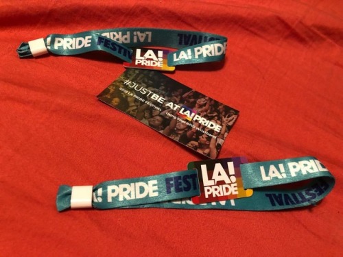 Our wristbands came in today!! SOOO READY FOR NEXT WEEKEND!! #LAPRIDEREADY