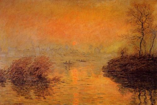 Sunset on the Seine at Lavacourt, Winter Effect 1880ImpressionismMusée du Petit Palais (Paris)