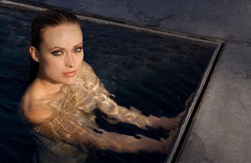 Olivia Wilde Topless in a Pool