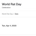 todaysbird:HAPPY WORLD RAT DAY!!!