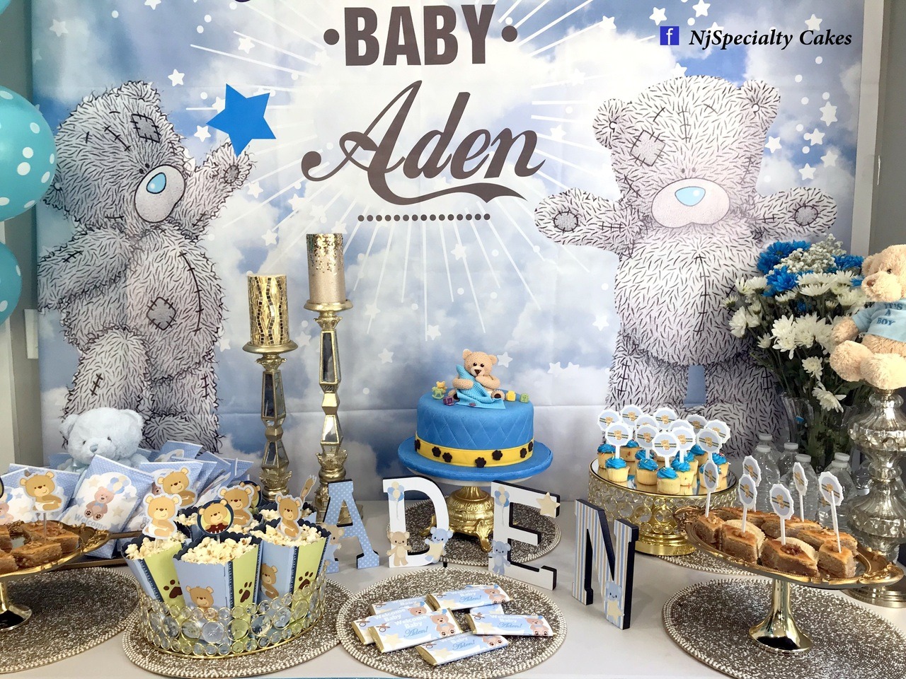 baby boy teddy bear baby shower theme