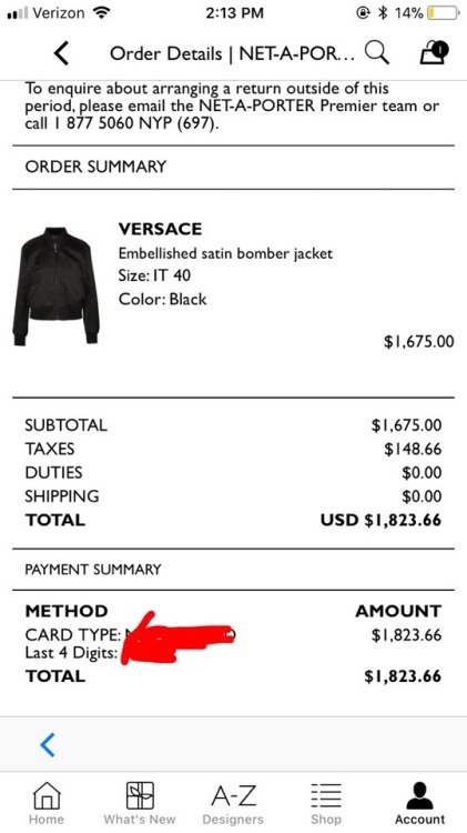 Got my SD to let me order this Versace bomber jacket and matching earrings. Tacky I know but couldn&