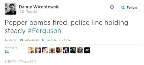 iwriteaboutfeminism:Chaos in Ferguson. Sunday night, part 2 [part 1]