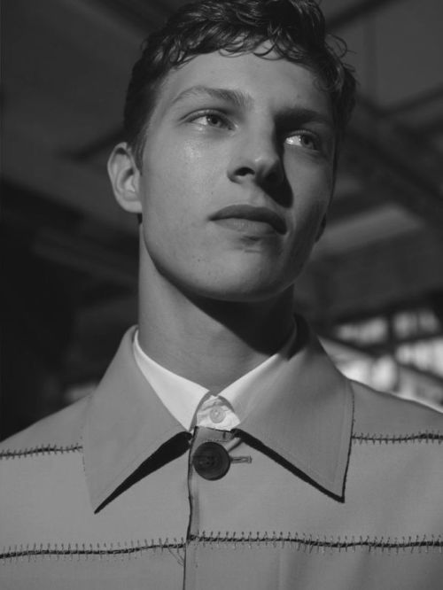  Tim Schuhmacher by Rory Van Millingen - Backstage at Jonathan Saunders Spring/Summer 2015 