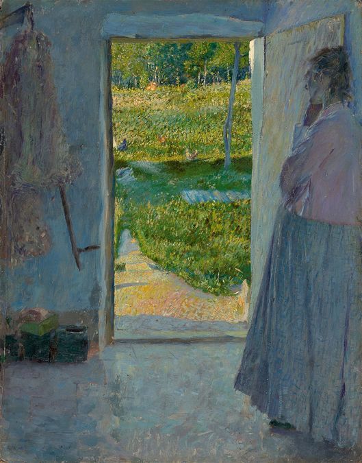 amare-habeo:  René Reinicke (German, 1860 – 1926)View out onto a Summer Garden,