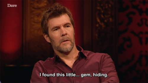 taskmastercaps: [ID: Eight screencaps from Taskmaster. Greg Davies asks, “Rhod, what have you brough