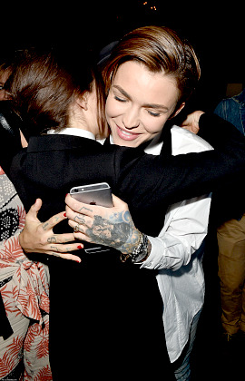 missdontcare-x: Ellen Page and Ruby Rose at the “Freeheld” premiere during the 2015 Toronto Internat