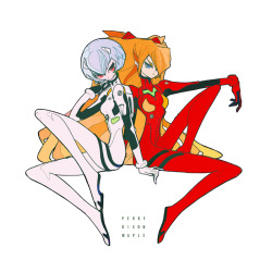 perrymaple:Rei and Asuka!