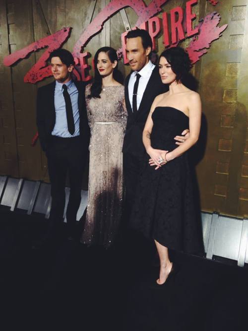 The cast of 300: Rise of an Empire at last night&rsquo;s black carpet premiere in Hollywood.