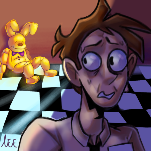 Finally got done with this! I’m really proud of how this turned out. I hope you guys like it too! #william afton#afton#springtrap#springbonnie#dave miller#fnaf #five nights at freddys #art#digtal art#illustration#artist