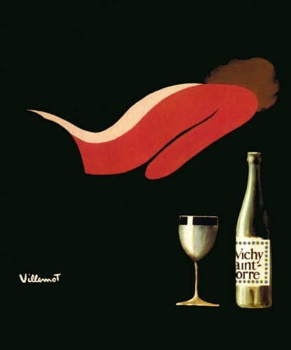 ein-bleistift-und-radiergummi:Bernard Villemot ‘Vichy Saint-Yorre’ 1972
