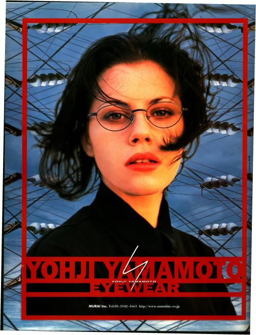 sartorsum:Actress Fairuza Balk for Yohji Yamamoto Eyewear by Murai inc. advertisement, february 1998