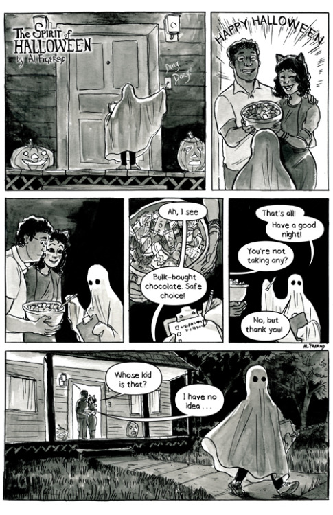 fledglingdoodles: The Spirit of Halloween - My comic for Lazerzine Vol. 6 Under Disguise (full zine 