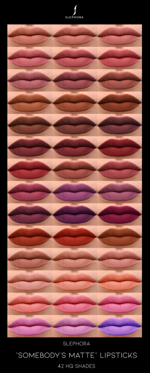 “Get Glossed”, “Somebody’s Matte” & “Pack Lite” Lips 114 Swatches total!(HQ Textures!) ✨DOWNLOAD