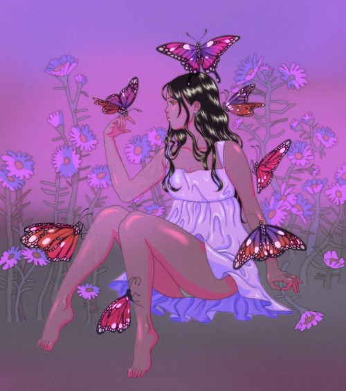 i love butterflies and girls so i drew butterfly girls-socially distant butterfy