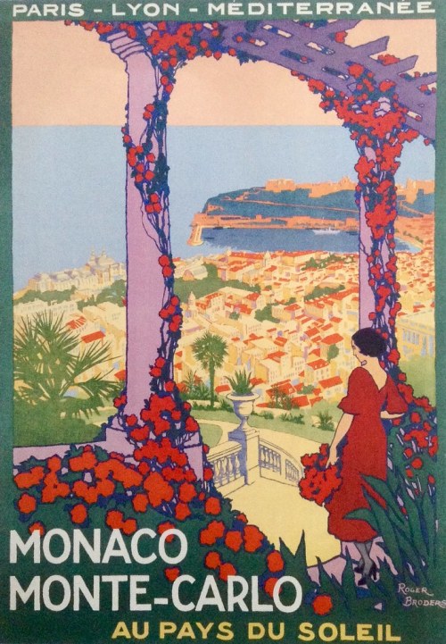 Monaco Monte-Carlo au Pays du Soleil - 1921 by Vintageflicksfan 1920’s Travel poster. Roger Br