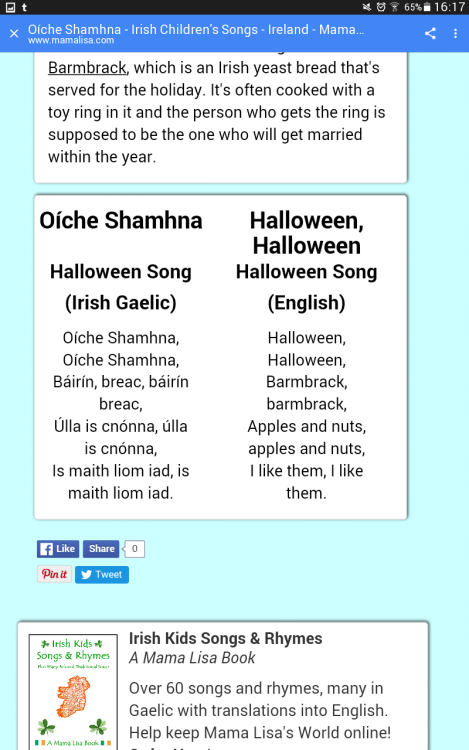 irishthings:  Sing this to the youngins around ye this halloween its the irish version of veres jacq