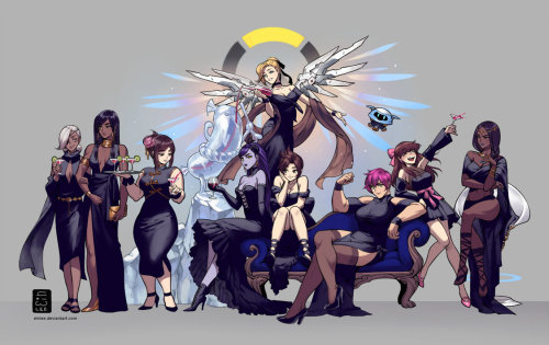 myserventsneverdie:  zanark99: Overwatch Gowns by einlee   OH MY GOD THIS IS AMAZING  <3 <3 <3