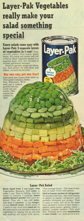 Layer-Pak Vegetables - 1962