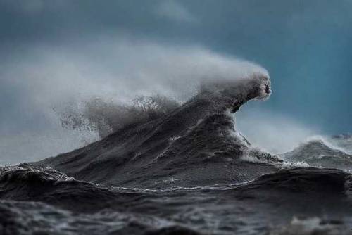 ohthentic:  bordjack:  colbert64: Liquid Mountains – Les vagues puissantes du Lac Erie photographiées par Dave Sandford   Avec sa série Liquid Mountains, le photographe canadien Dave Sandford (Instagram) a cherché à capturer toute la puissance et