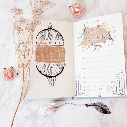 PLAN WITH ME | June 2018 - Bullet Journal Setup | KhaenineInkJewel: Feather Rise bookmark on Etsy