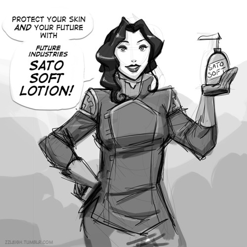 zzleigh:  After seeing the preview for the finale I made a headcanon where Asami makes an offshoot branch of her company that sells functional cosmetics Naturally Baatar is the only one who didn’t have any  lol XD