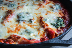 dietkiller:  Spinach and Cheese Skillet Lasagna