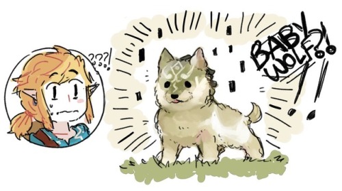 puddingsu:If Wolf!Link came as a pupper rather than a fully-grown wolf in the game huhu :3c Take care of him Link! > u< <3