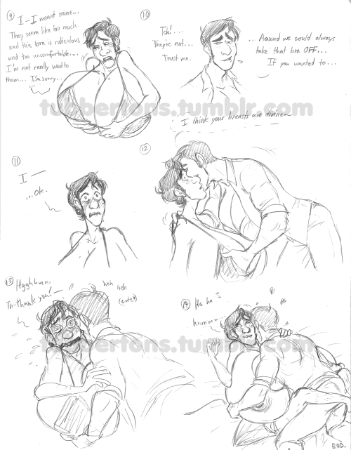 tubbertons:  A comic I did a while back with WaltFrank. One of the newer ones I had tried with Walter and the boobs since I didn’t do it much with him before and Frank gives him some assurance~ It’s kinda nsfw but p cute (tbh anything with walter