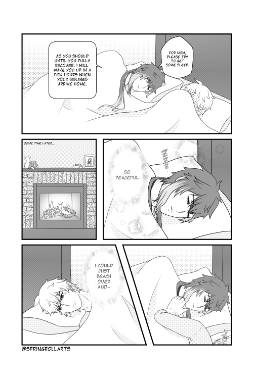 some bed sharing chili based off of Bgtea’s fic “The Autumn Winds Are Sighing” PLEASE GO READ THE FI