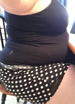 jess0011529:  I seemed to have a slight problem at breakfast this morning. My belly kept running into the table. Oops.