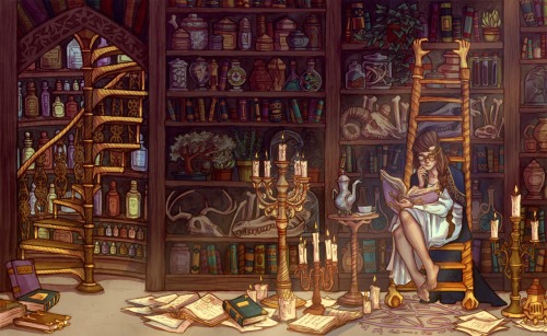 caitlynkurilich:The Witch’s Study 11” x 17” print is now available online for a li