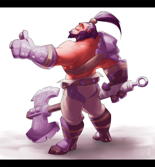Ponytail Axe is best Axe. This is both last drawing of 2015, and first colored piece of 2016.He&rsqu