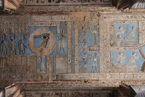 dwellerinthelibrary:Fantastic photos of the “astronomical ceiling” at Dendera, posted on