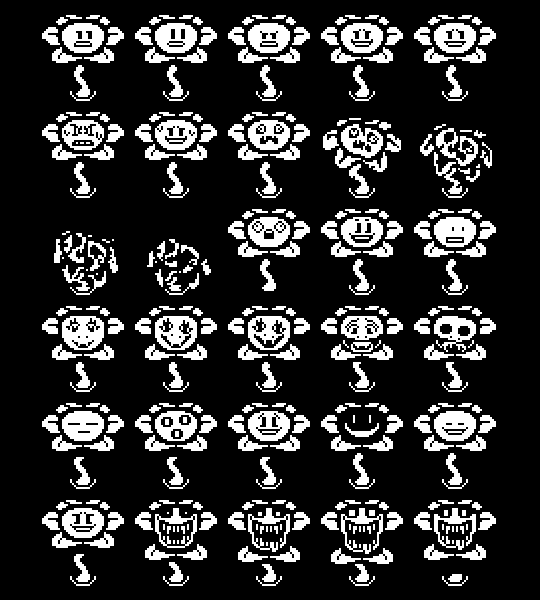 Made some new Flowey faces! : r/Undertale