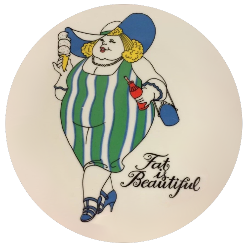 fatveronica:  spookybabydoll:  fitz &floyd had this pattern called fat is beautiful-variations back in 1979 and i have fallen in love with them   I’m going to cry I love these so much