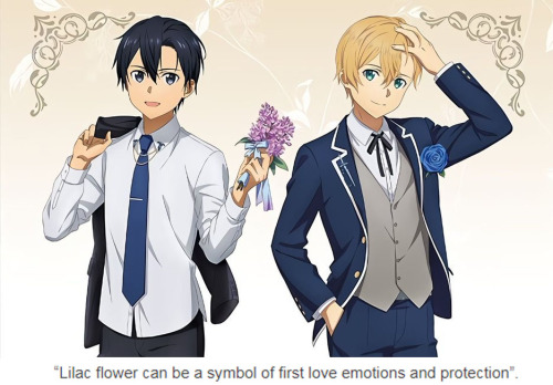 sterling-platina: kiri-thirsty: A compilation of the gay flower symbolism between Eugeo &amp; Ki