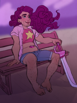 sabertoothwalrus:  I slapped some shitty coloring on this drawing of a slightly older Stevonnie I liked 