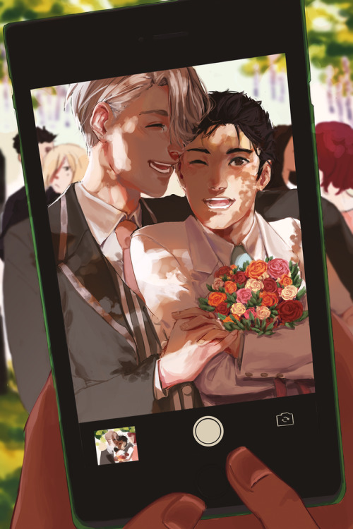 aurigaearts: Phichit is taking a lot of their wedding photos I’m sure!