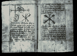 heathenbookofshades:  This grimoire is considered to be written in the 16th or 17 century. It was written by four male witches, three Icelanders and one Dane. This is a magical book that has been preserved, which contains the “black magic” and magic