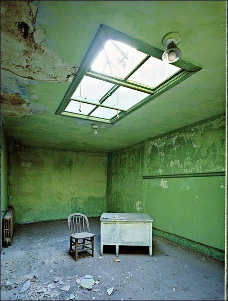 blue-voids:   Stephen Wilkes - Ellis Island Administrative Quarters Measles Ward, Huddled Chairs Morgue, Prep Room Isolation Ward Snow-covered Corridor Psychiatric Hospital, Green Room Tuberculosis Ward  