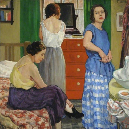 fordarkmornings: Mabel Frances Layng  -  Girls Dressing,  1920 British, 1881-1937 Oil on canvas