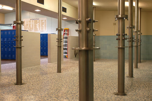 Men’s locker room at the Richard’s Building, Brigham Young University, Provo, Utah.Nice 