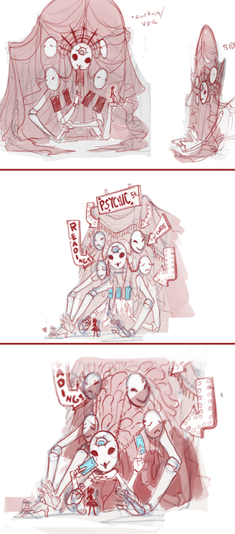 missusruin:concepts for a story about circus lesbians and clown hell