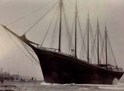 Rickinmar:   Five Masted Schooner Nancy Got Swept From Its Anchorage And Landed On