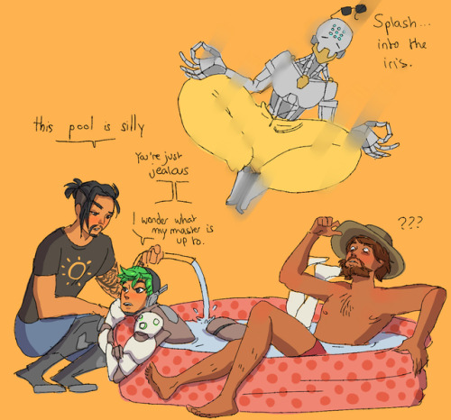 someoneudontknow5:its hot so have some art of ovw characters suffering like i suffer XD